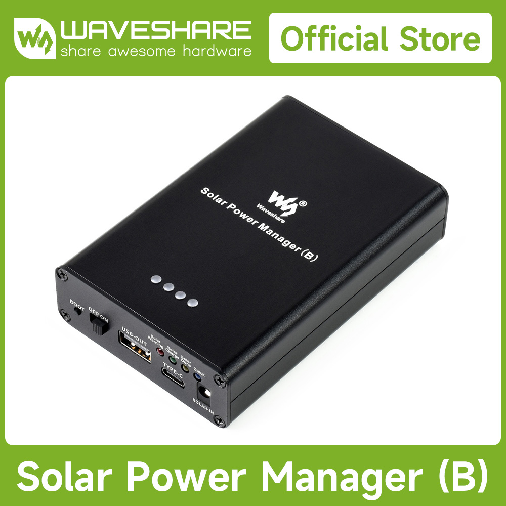 Pi Power Supply - Waveshare Solar Power Manager (B), wbudowany