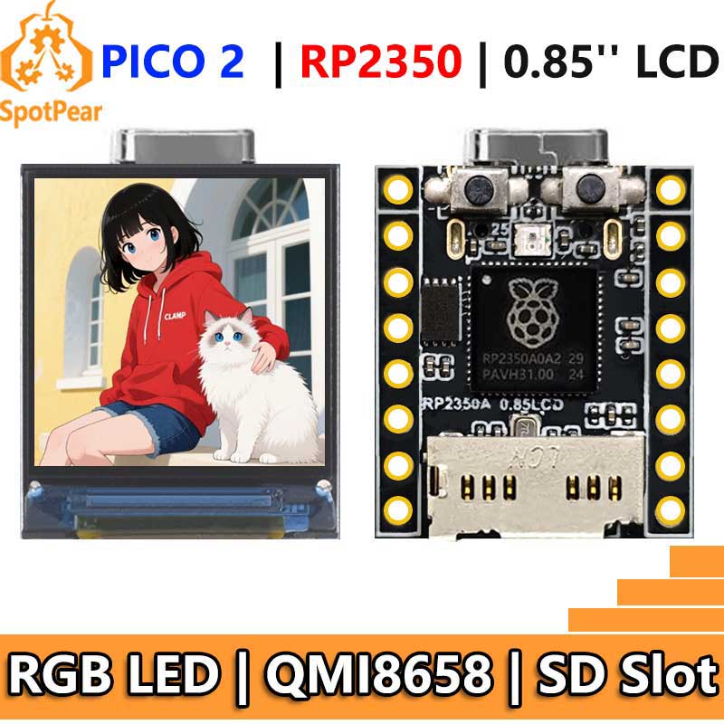Pi Display - Raspberry Pi Pico 2 RP2350 0.85-calowy