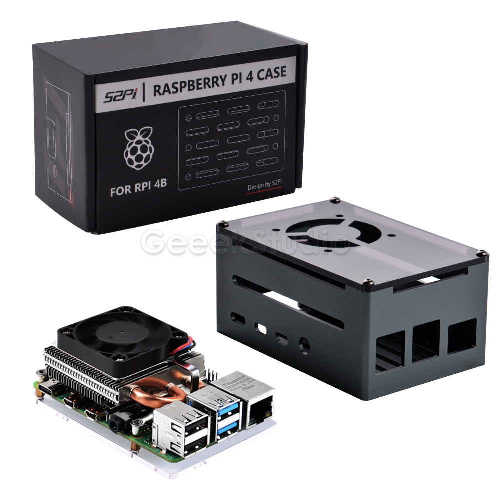 Pi 4 Case - Niskoprofilowy wentylator chłodniczy wieży lodowej aluminiowa