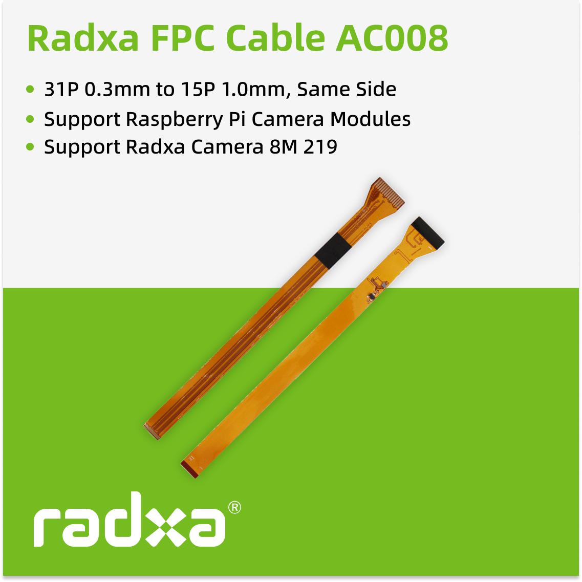 Kabel FPC kamery Radxa 8M 219  – Pi Camera Cable recenzja i cena