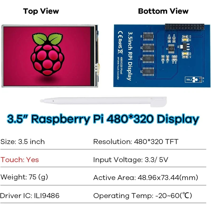 3,5-calowy moduł wyświetlacza  – Pi Display recenzja i cena